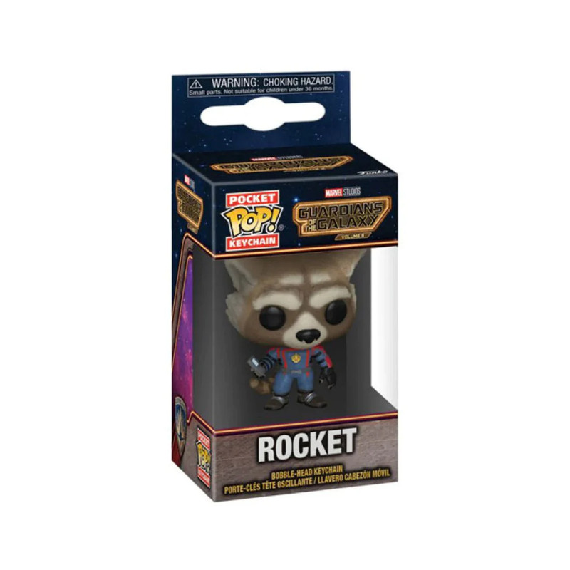 Funko Pocket Pop! Keychain: Marvel: Guardian of the Galaxy 3 - Rocket - دمية